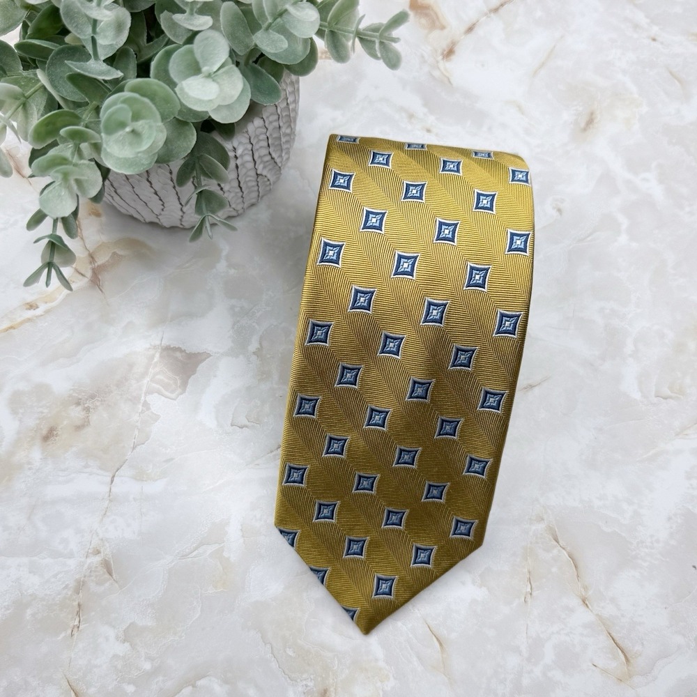 NWOT‎ Jos. A. Bank Executive Collection Silk Tie Mustard Yellow 3 3/8" - 59 1/2"